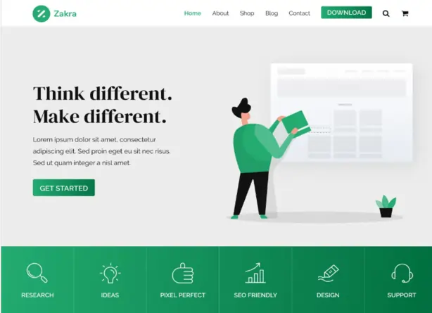 Zakra theme